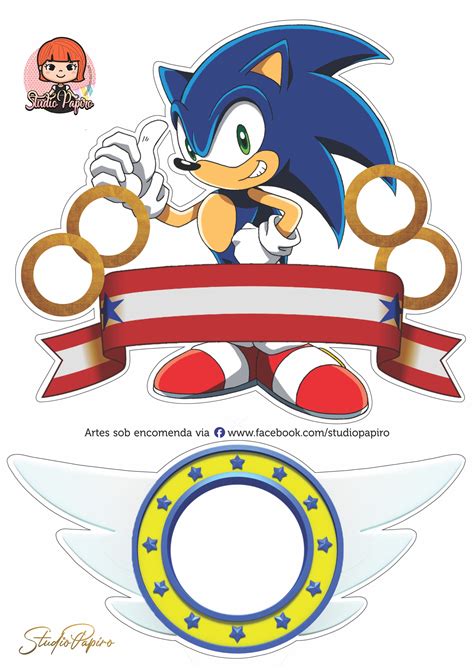 Topo De Bolo Sonic The Hedgehog Para Imprimir Kindergeburtstag Kinder Basteln Mit Holz