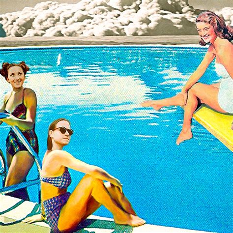 Girls By Pool Art Vintage Wall Art Retro Wall Art Pop Etsy