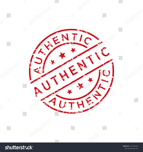 Authentic Stamp Vector Stock Vector Royalty Free 1351702505