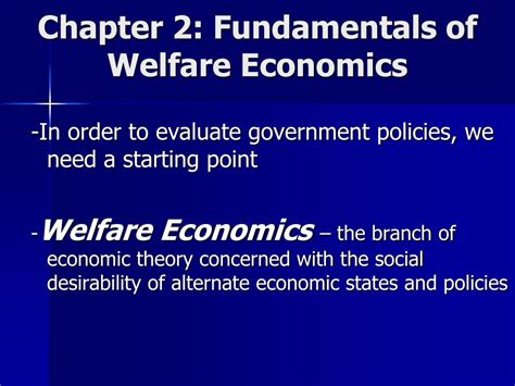 Ppt Chapter 2 Fundamentals Of Welfare Economics Powerpoint