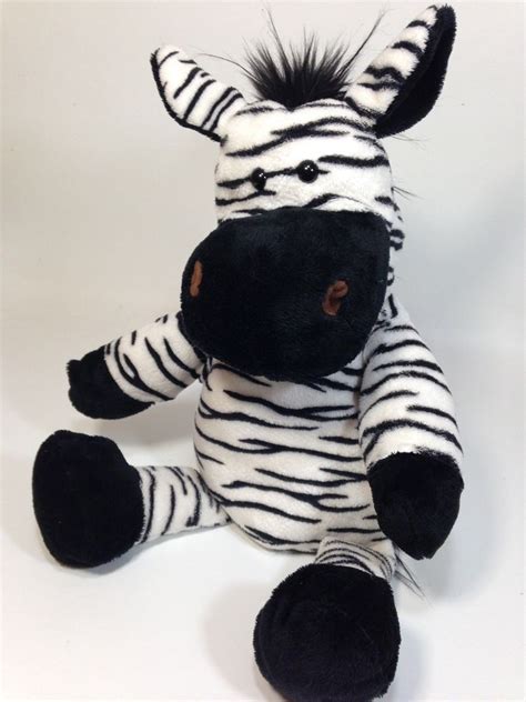 Manhattan Toy Zebra Plush Hand Puppet Black White Soft Stuffed Animal
