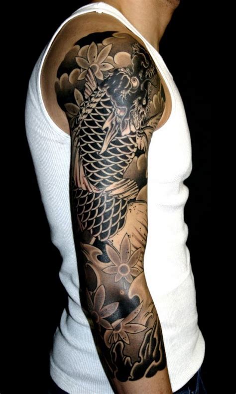 Japanese Sleeve Tattoos Black And Grey