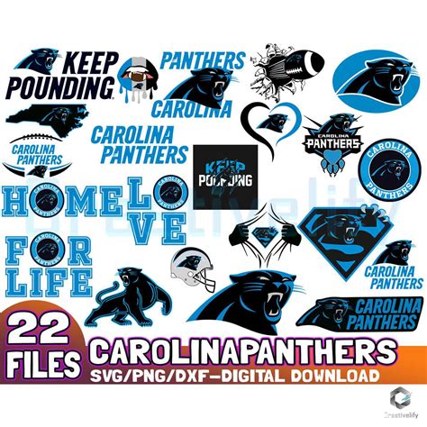 Carolina Panthers Svg Bundle Instant Download Creativelify