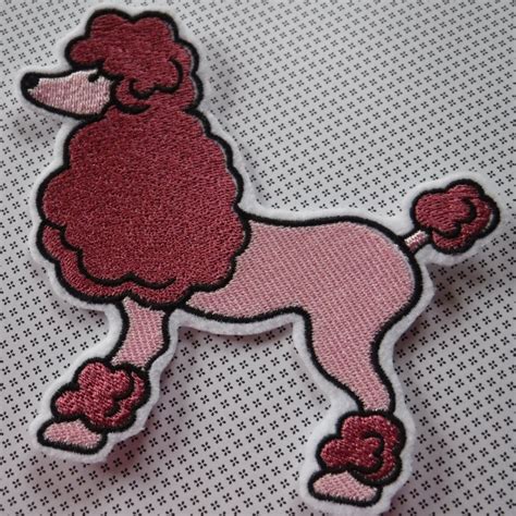 Pink Poodle Pink Iron On Patch Poodle Patch Poodle Skirt Etsy