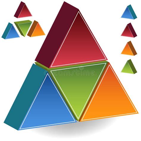 3d Pyramid Stock Vector Illustration Of Shape Stacked 9942880