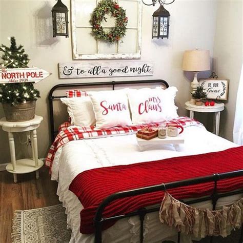 50 Trendy Cozy Christmas Bedroom Decorating Ideas White Christmas
