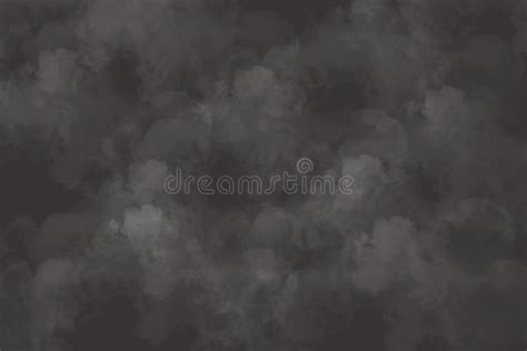 Abstract Black Background Of Smoke Or Fog Cloud On Isolated Black