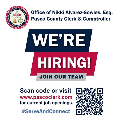 Pasco Clerk & Comptroller on Twitter: "JOIN OUR TEAM! If you love to
