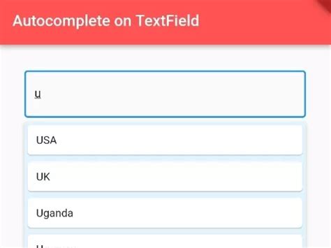How To Add Autocomplete Suggestions On TextField In Flutter