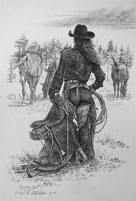 1775617 3d models found related to drawing of trucks. greatest art picture: Cowboy Rodeo Cowgirl Pencil Drawing ...