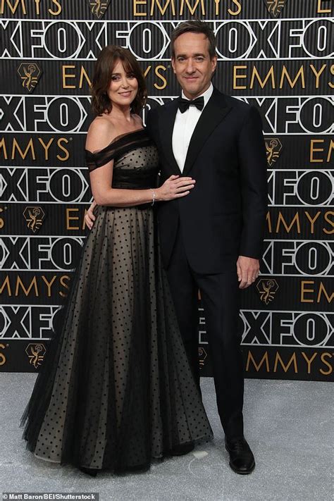 Keeley Hawes Wows In Off The Shoulder Gown While Supporting Husband Matthew Macfadyen At Emmy
