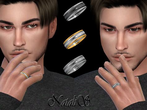 Two Tone Male Wedding Band Set By Natalis From Tsr • Sims 4 Downloads