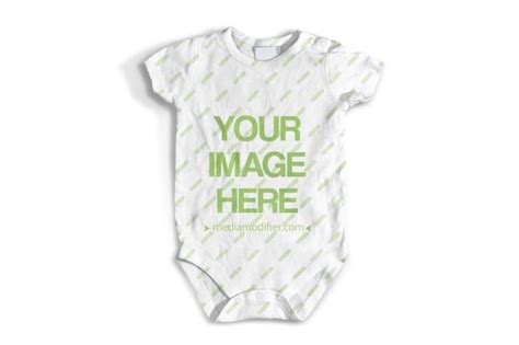 Download Online mockup template with a front view of a blank baby ...