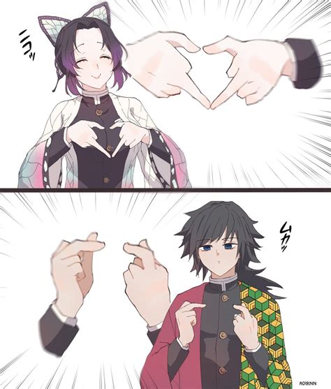 animepopheart: Aoi Loving each other shinobu / giyuu (kimetsu no yaiba