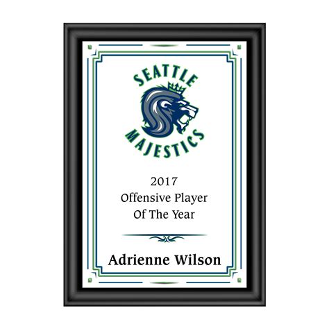 Sports Plaque With Full Color Sublimation
