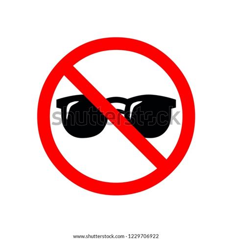 No Sunglasses Sign Stock Vector Royalty Free 1229706922 Shutterstock