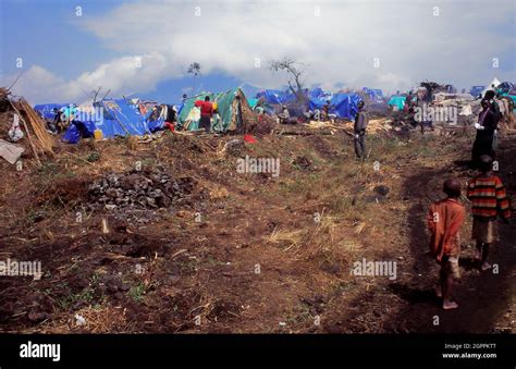 Rwandan Refugees Fleeing From The Genocide And Civil War In