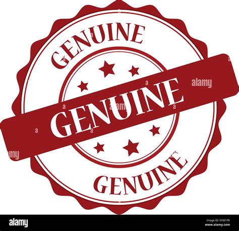 Genuine Red Stamp Illustration Stock Vector Image And Art Alamy