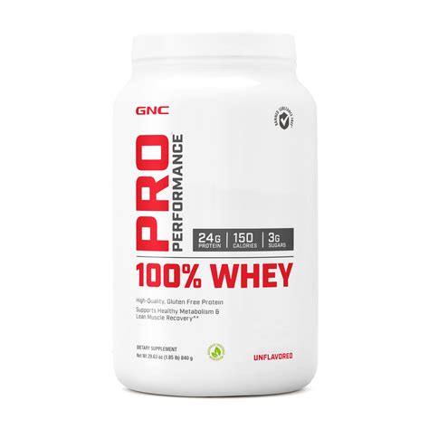 Gnc Pro Performance 100 Whey Protein Unflavored 185 Lbs 48107167172