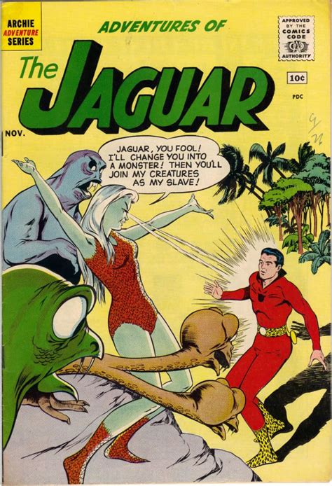 Adventures Of The Jaguar Released By Archie Adventure Series On