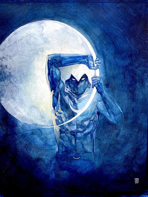 A Painting Of A Man Holding A Bottle In Front Of The Moon With His Hands