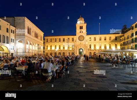 Italy Venetia Padova Padua Piazza Dei Signori The Tower And The Astronomical Clock Oldest