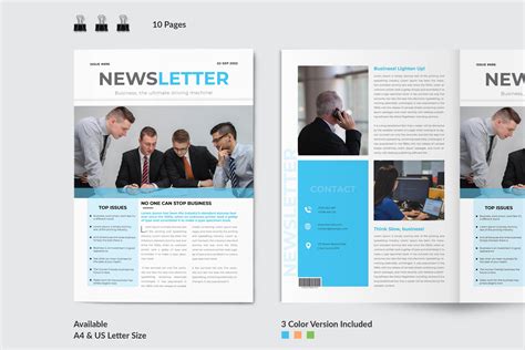 Buy Newsletter Template Weekly Business Journal Corporate Newsletter