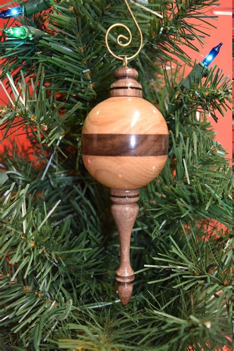 Hand Turned Wooden Christmas Ornament Home Décor Ornaments And Accents