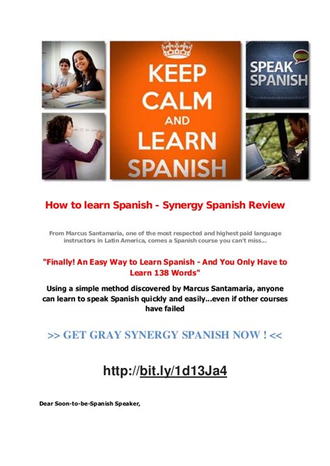 How To Learn Spanish Synergy Spanish Review