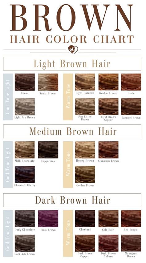 Ash Brown Hair Color Chart