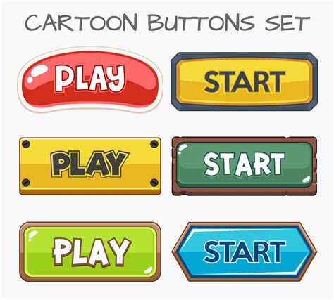Cartoon Buttons Vector Art Icons And Graphics For Free Download