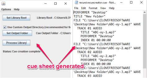 Cue sheets have the file extension .cue, and are simple plain text files. 4 Free Cue Sheet Generator Software
