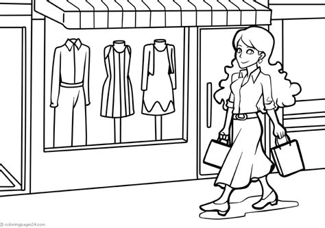 Coloring Pages Shopping