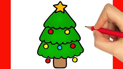 Como Dibujar Un Arbol De Navidad Paso A Paso Youtube