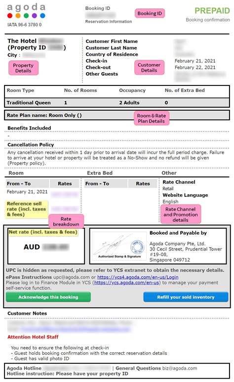 Understanding The Booking Confirmation Agoda Partner Hub