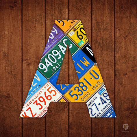 Our newspaper and magazine alphabet clipart set includes 132 png files with transparent backgrounds, 132 jpg files. Letter A Alphabet Vintage License Plate Art Mixed Media by ...