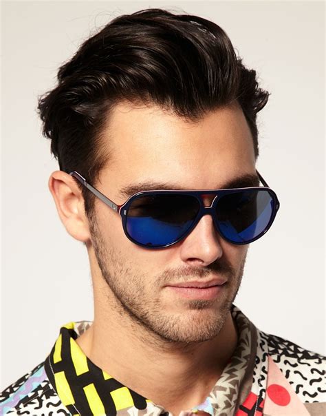 Lyst Dolce And Gabbana Dg Mirrored Aviator Sunglasses In Blue For Men