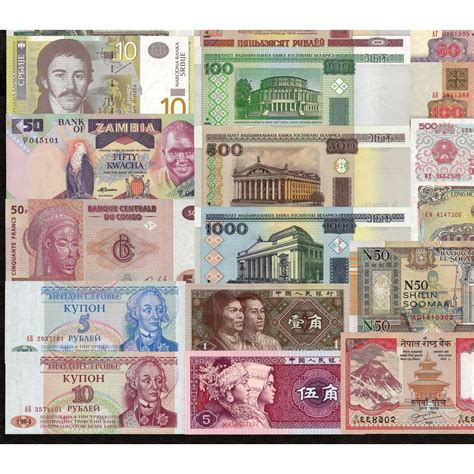 100 sets x world 50 pcs uncirculated banknotes set 28 different countries currency lot unc