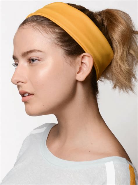 Mustard Yellow Yoga Headband Womens Headband Loza Tam
