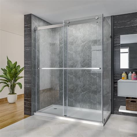 Sunny Shower Bypass Sliding Shower Door 60 Inw X 76 Inh X 34 Ind