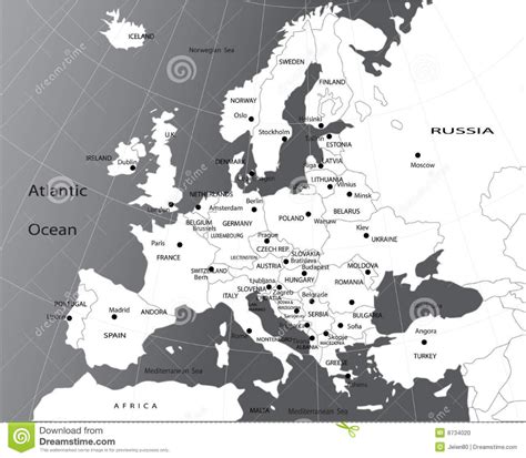 Mapa Da Europa Preto E Branco Modisedu