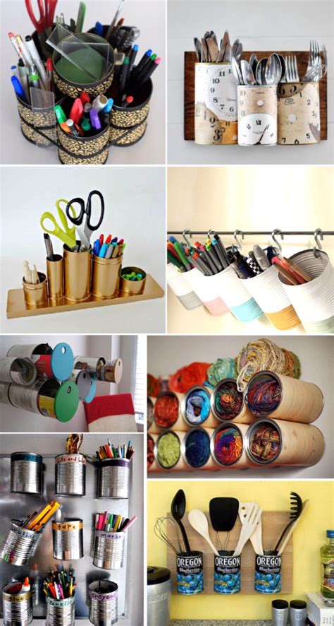 Tin Can Organizer 8 Ways To Decorate Cans Via Diy Recycled