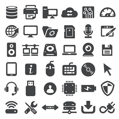 You may always use them for free in your private projects. Computer Icons Big Series Stock Illustration - Download Image Now - iStock