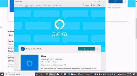 How To Install Alexa From The Microsoft App Store Youtube
