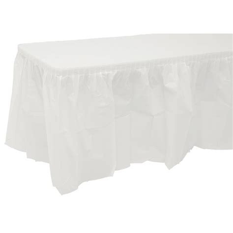 Kwik Covers Oblong White Plastic Kwik Skirt© Set 30h X 8l