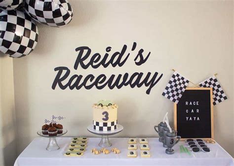 Modern Race Car Party Theme Car Themed Parties Race Car Birthday