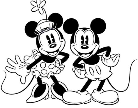 Gambar Mickey Mouse Hitam Putih Untuk Mewarnai Mickey Mouse Gambar