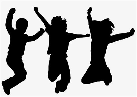 Kids Silhouette Excited Kids Silhouette Transparent Png 1280x840