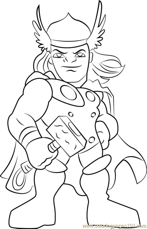 thor coloring page   super hero squad show coloring pages coloringpagescom