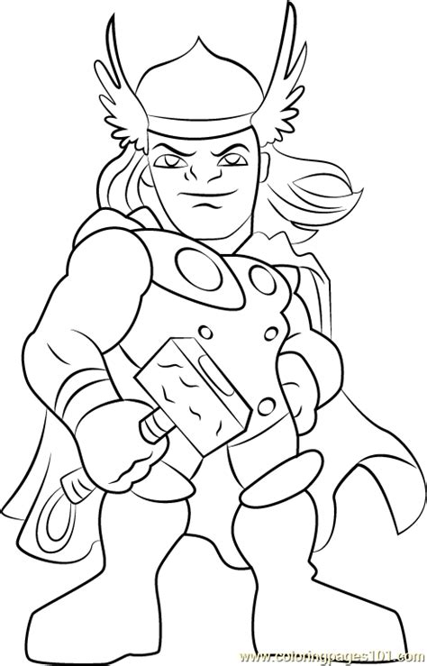 Thor Coloring Page - Free The Super Hero Squad Show Coloring Pages